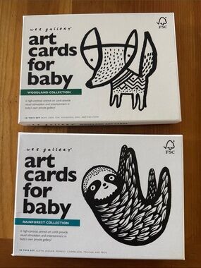 Gallery Art Cards for Baby - Woodland & Rainforest Collections, Black & White